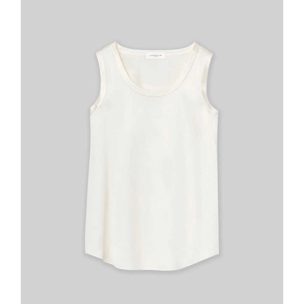 Lafayette 148 Cashmere Silk Tank in Ivory Size Large